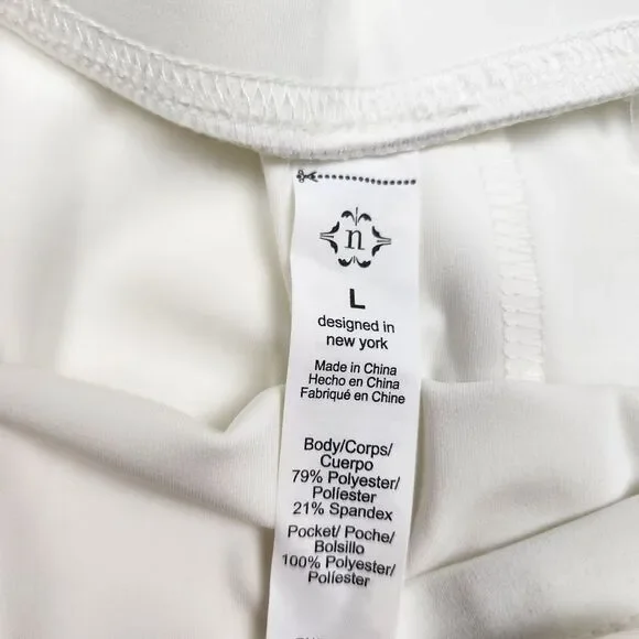 Nanette Lepore Play Ivory Cargo Joggers L NWT Soft Traveler Track Pants Neutral - Picture 14 of 15